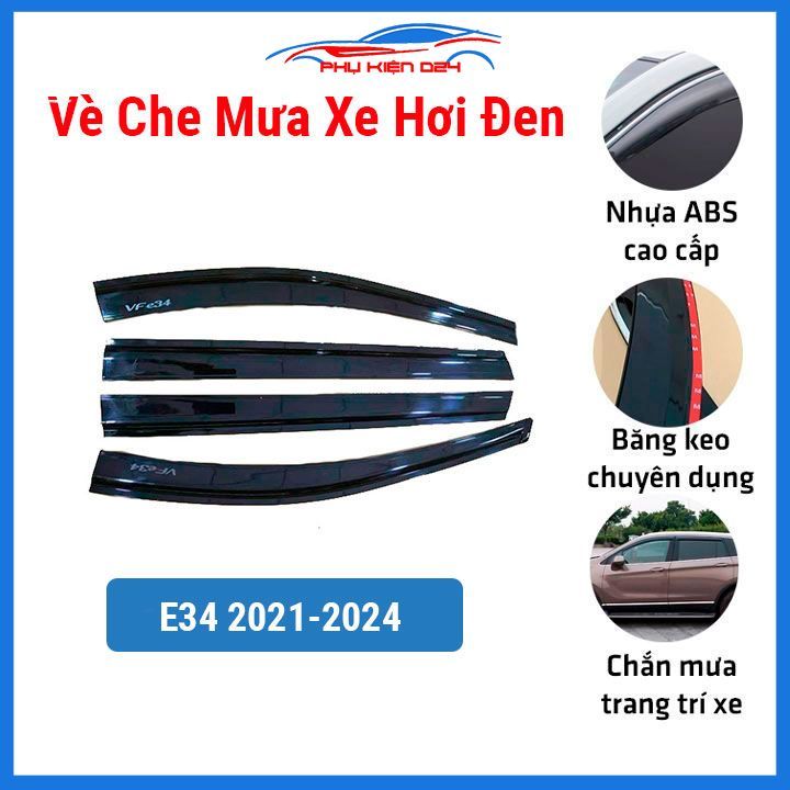 Vè che mưa cho xe Vinfast VFe34 VF e34 2021-2022-2023-2024 vè đen ...