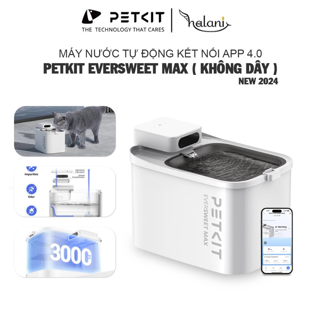 Ảnh MÁY NƯỚC THƯƠNG HIỆU PETKIT EVERSWEET MAX 3L (KHÔNG DÂY) 3
