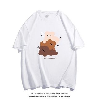 Áo Thun Đôi Nam Nữ Mặc Cùng Người Yêu, Cặp Áo Phông Đôi Chất Liệu Cotton 3 Chú Gấu [A004]