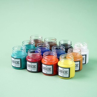 [Sale 50%]  Màu Gouache 12 Màu Dạng Hũ 15ml/ Tuýp 12ml ARTMATE Có Độ Che Phủ Cao, Màu Bóng, Dễ Dàng Pha Màu, Màu Sắc N