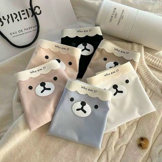 combo 10 Quần Lót Nữ Su Lụa Thạch Tàng Hình Cao Cấp Không Viền Siêu Nhẹ Kháng Khuẩn hoạ tiết gấu thạch