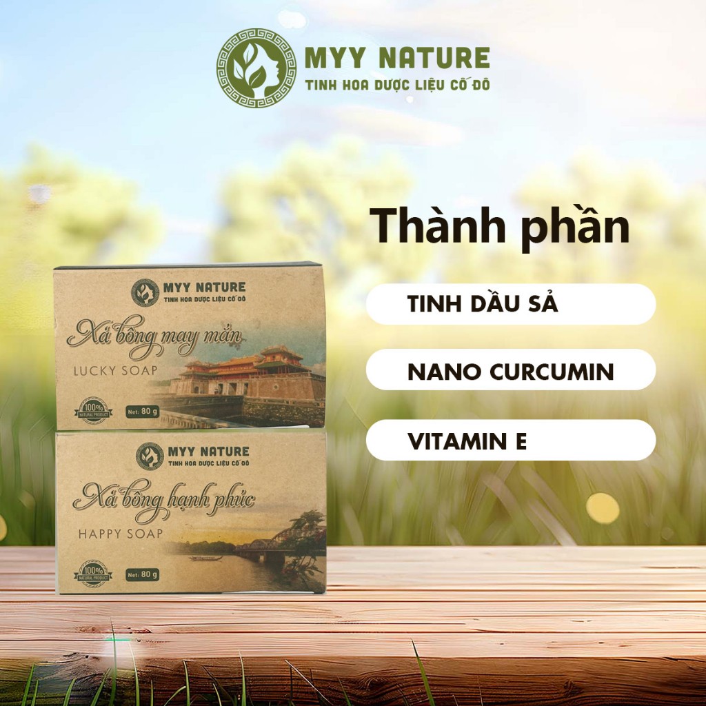 Xà bông sinh dược May Mắn - Hạnh Phúc Myy Nature - thành phần tự nhiên, an toàn không hóa chất