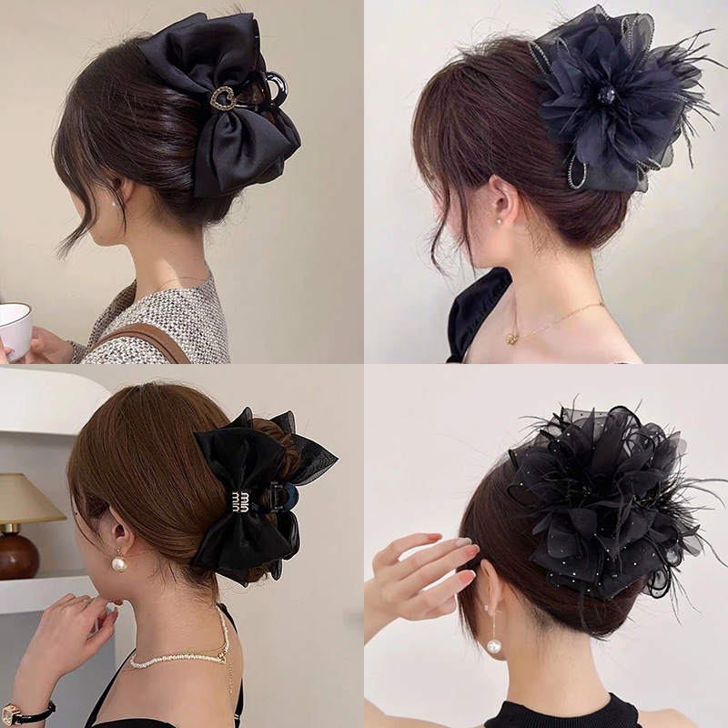Kẹp càng cua nơ thanh lịch sang trọng đa dạng mẫu mã phụ kiện tóc phong cách Hàn Quốc
