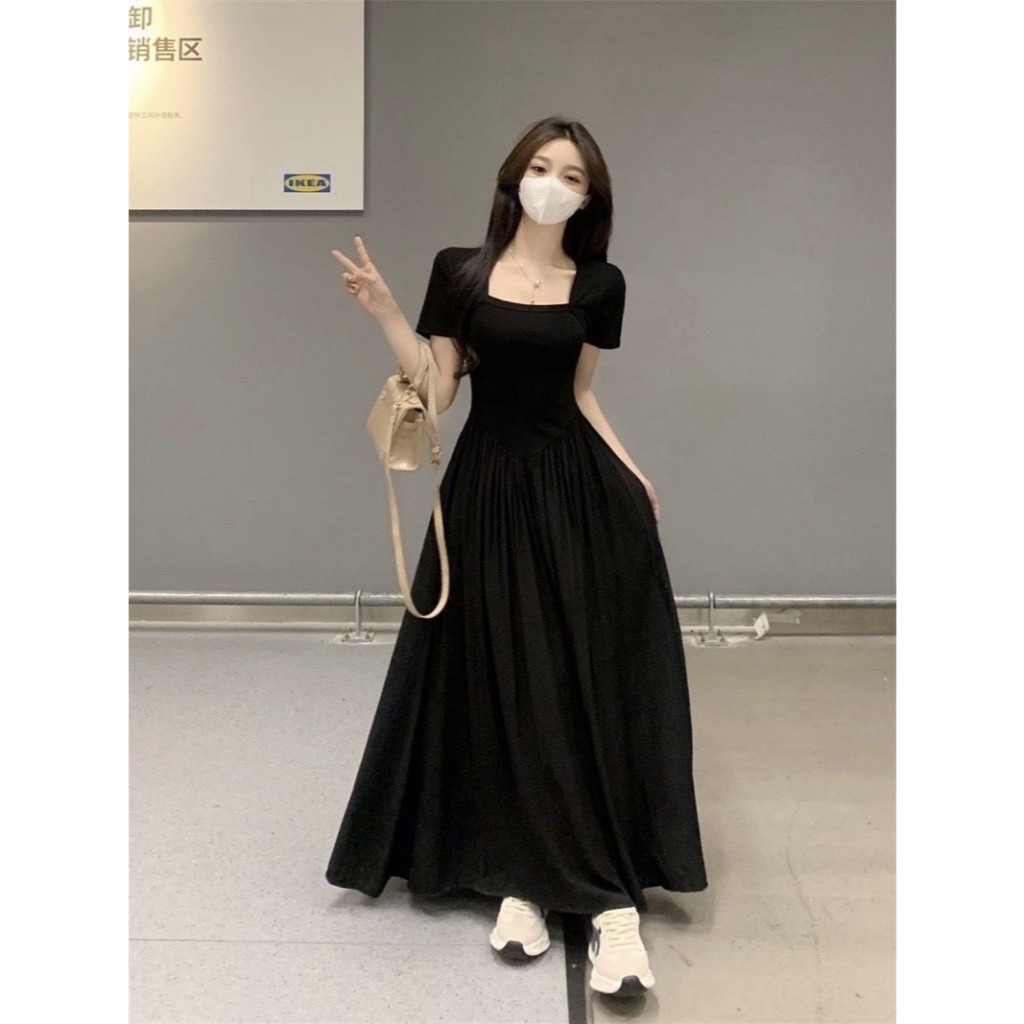 Váy đầm nữ dáng dài cộc tay hottrend mùa hè tôn dáng phong cách tiểu thư sang chảnh hàng QCCC SP166