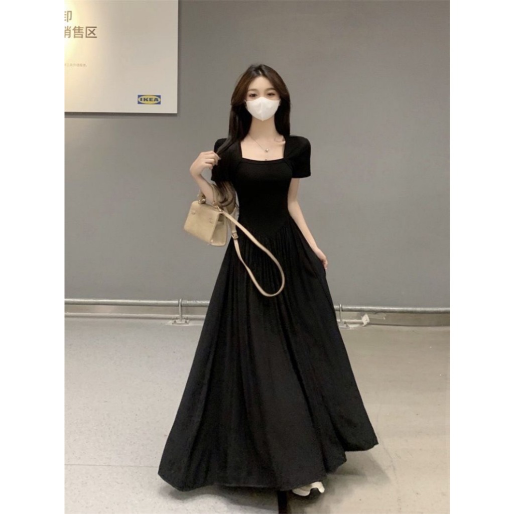 Váy đầm nữ dáng dài cộc tay hottrend mùa hè tôn dáng phong cách tiểu thư sang chảnh hàng QCCC SP166