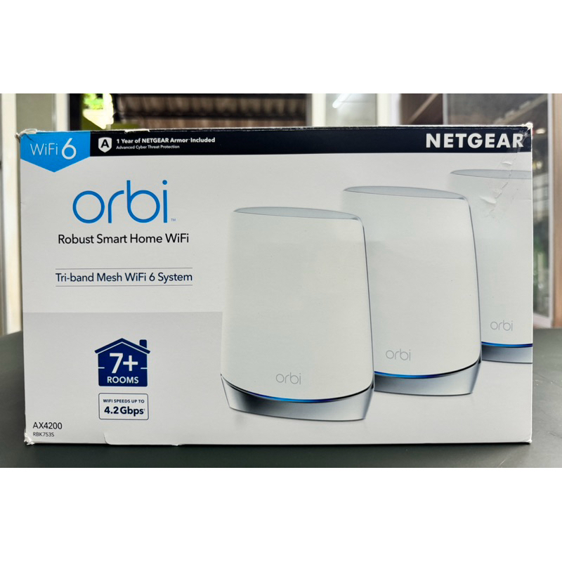 (Tặng máy theragun mini) - Bộ phát wifi Netgear RBK753 ax4200 (1 router ...