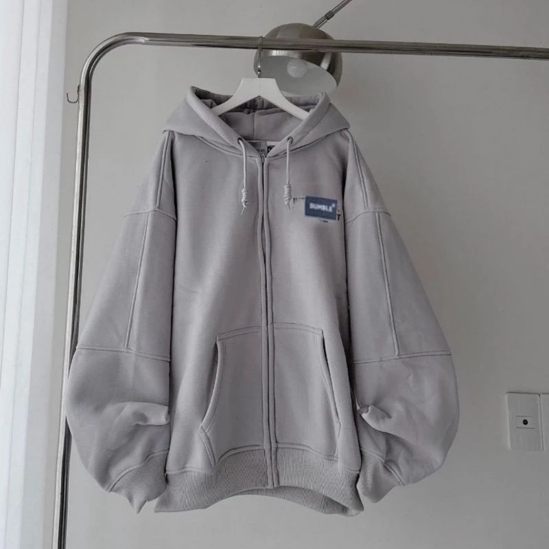 [Rẻ Vô Địch] Áo khoác Hoodiezip Form rộng Unisex mũ 2 lớp, có khóa kéo