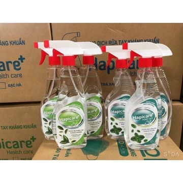 Chai xịt khuẩn HapiCare+ (500ml) / Dung dịch rửa tay sát khuẩn / Nước khử khuẩn nhiều hương