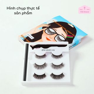 Mi giả nam châm 3D tặng nhíp gắn mi