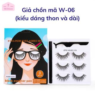 Mi giả nam châm 3D tặng nhíp gắn mi