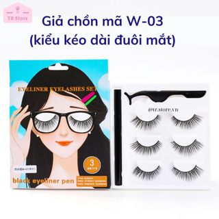 Mi giả nam châm 3D tặng nhíp gắn mi