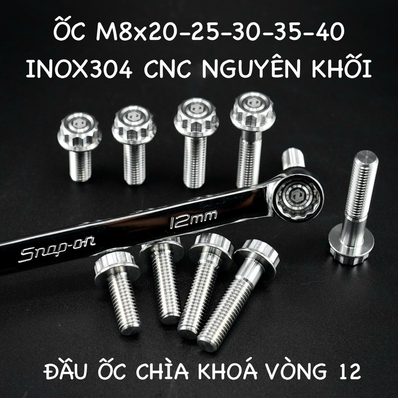 ỐC INOX TL M8 CNC ĐẦU CHÌA KHOÁ VÒNG | Shopee Việt Nam