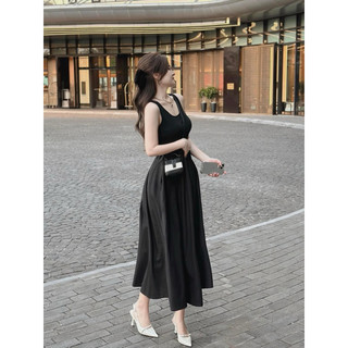 Váy 2Dây Xoè tiểu thư , váy đan dây phối tùng xoè có 2 túi bên xinh xắn thời trang hotgirl cao cấp
