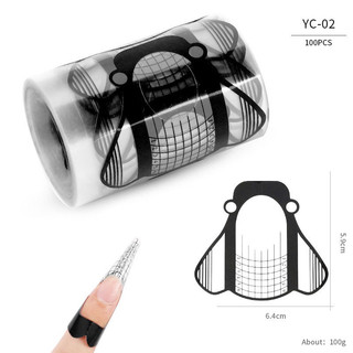 Khuôn giấy nối móng đắp bột nhiều mã - cuộn 100 cái