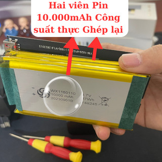 Sạc Dự Phòng Trong Suốt 20000mAh, Sạc Dự Phòng Iphone Samsung Siêu Nhanh PD-120W Bản 2 Cell Pin Dung Lượng Thực