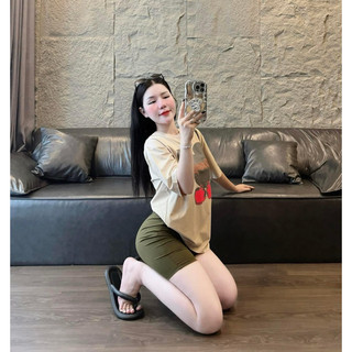 QUẦN Đùi  ÔM THUN Gân  vải giãn  mát mịn( ảnh thật tự chụp)