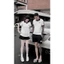 A8 Set đồ nữ sang chảnh áo phông cổ polo tim+chân váy cách điệu, cá tính chất cotton 2 size 40-65kg mẫu SETDASCOPOLOTIM.