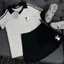 A8 Set đồ nữ sang chảnh áo phông cổ polo tim+chân váy cách điệu, cá tính chất cotton 2 size 40-65kg mẫu SETDASCOPOLOTIM.