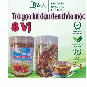 Trà Gạo Lứt Đen, Đậu Đen Xanh Lòng, Gừng Trà Rang Tay Thủ Công, kiểm soát đường, giảm cân