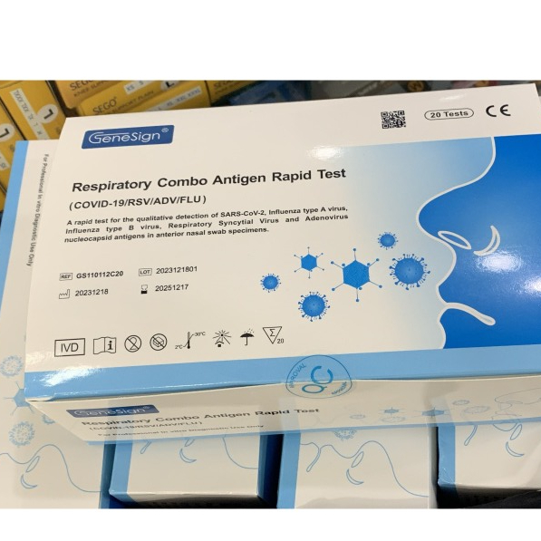 Bộ kit test nhanh 5 trong 1 GeneSign Respiratory Combo Antigen Rapid ...