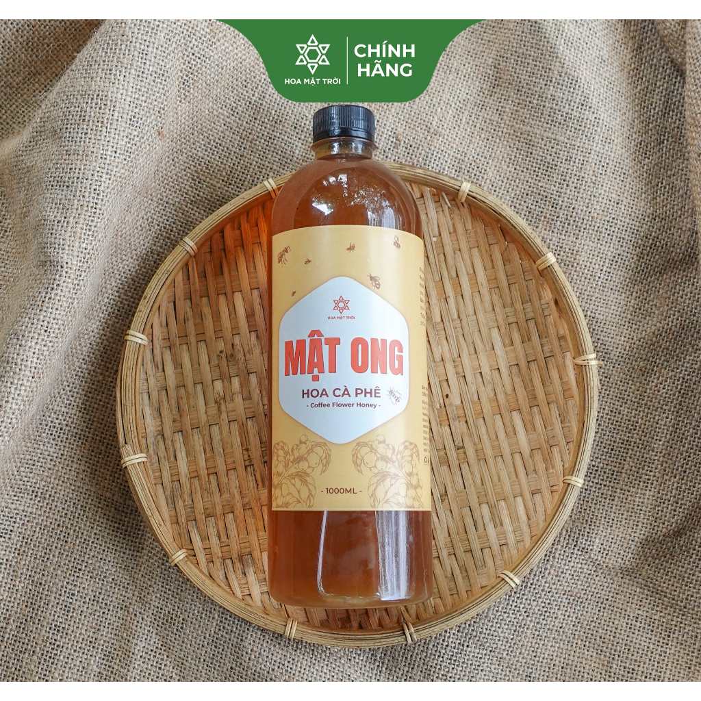 [Giá sỉ lẻ] 1000ml Mật Ong Hoa Cà Phê Nguyên Chất - Hoa Mặt Trời Farm