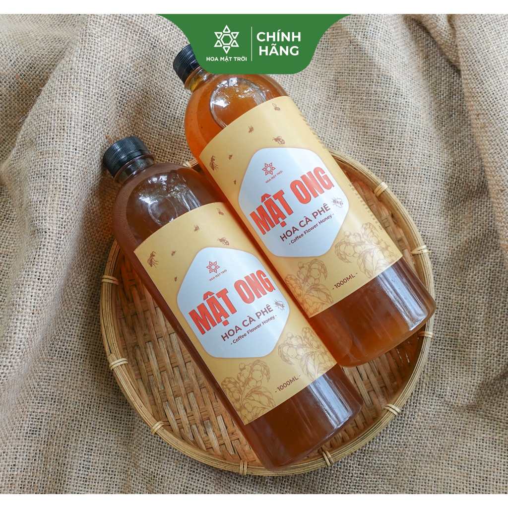[Giá sỉ lẻ] 1000ml Mật Ong Hoa Cà Phê Nguyên Chất - Hoa Mặt Trời Farm