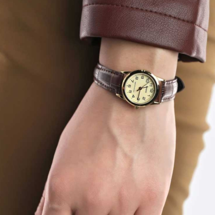Đồng Hồ Casio Nữ Series LTP-V001 Sang Trọng Mặt Kính Khoáng Tròn 25mm Dây Da/ Kim Loại Không Gỉ Kháng Nước Chính Hãng | BigBuy360 - bigbuy360.vn