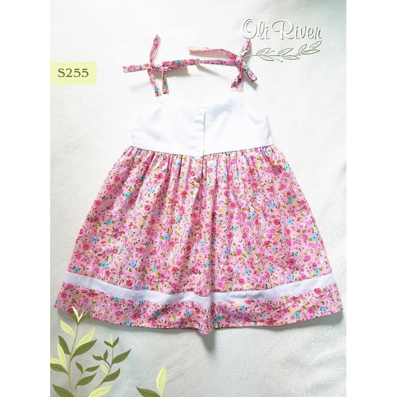 Váy 2 Dây Bé Gái A888 Chú Mèo Đeo Nơ Họa Tiết Nhí Dễ Thương - Đầm Mùa Hè Cho Bé 2-6 Tuổi (10-24kg)