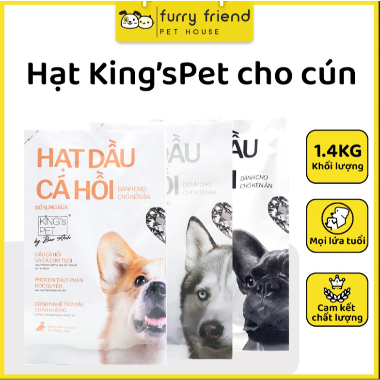 Thức Ăn Hạt Dầu Cá Hồi King's Pet Cho Chó 1,4kg - Hạt Dành Cho Chó Kén ...