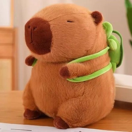 Gấu Bông Capybara Bộ Trưởng Ngoại Giao Ôm Bình Sữa Thú Bông Chuột Lang Nước Uống Sữa G136