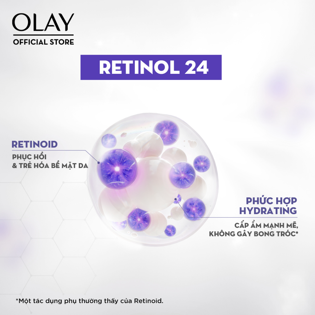 Ảnh Combo 2: Kem Dưỡng Ẩm Ban Đêm + Serum OLAY RETINOL24 Giúp Mờ Nếp Nhăn 50G + 30ML 4