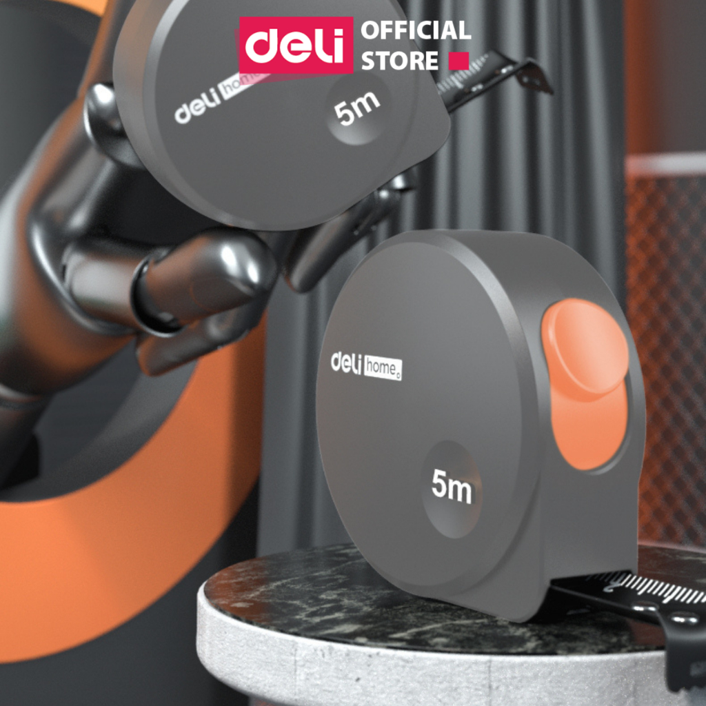 Thước Cuộn Thép Deli Đa Năng 3M/5M Thước Dây Thép Thông Minh Ứng Dụng Đo Đạc Nhà Cửa Công Trình Nhiều Màu Sắc