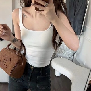 Áo 2 Dây Ba Lỗ Chất Thun Tăm Trơn Có Mút Ngực Dành Cho Nữ