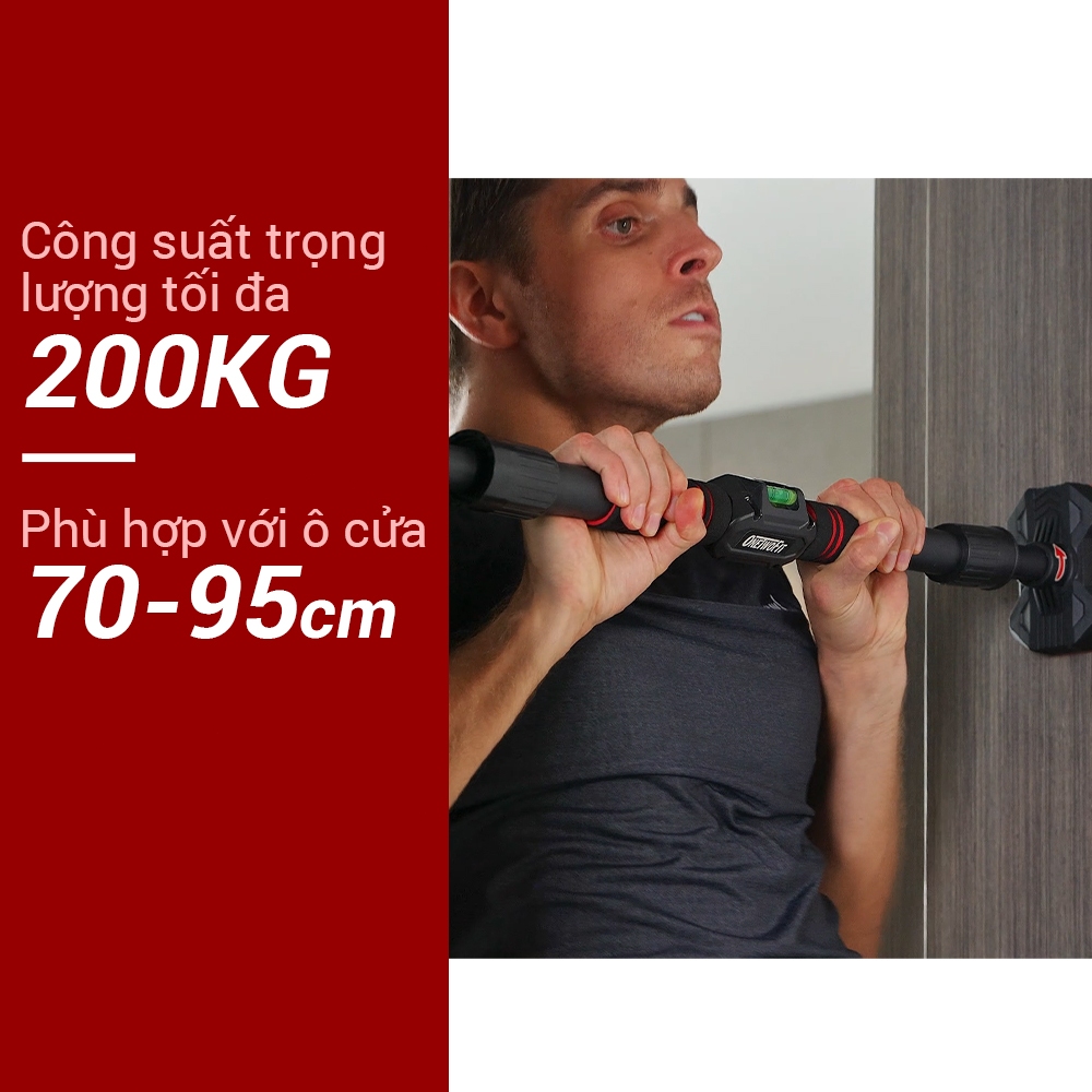 Ảnh OneTwoFit Thanh tập xà đơn treo tường gắn cửa nhiều cỡ có thể tùy chỉnh phù hợp tập gym 3