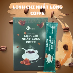 Cafe hòa tan linh chi nhất long - hộp 9 gói - giúp tính táo tập trung khi làm việc nhưng lại không gây mất ngủ
