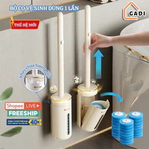 Bộ Cọ Vệ Sinh Dùng Một Lần Nâng Cấp Mẫu 2024, Cọ Toilet Xoay 360 Độ Thế Hệ Mới Có Đầu Thay Thế.