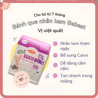 Bebest | Bánh ăn dặm cuộn kem canxi cho bé 7m+ (Hàn Quốc)