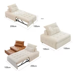 Giường gấp gọn thông minh - sofa giường NHU Y DECOR phòng khách đa năng khung thép, sofa bed lông cừu đệm cao su êm ái — ảnh 5