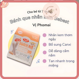 Bebest | Bánh ăn dặm cuộn kem canxi cho bé 7m+ (Hàn Quốc)