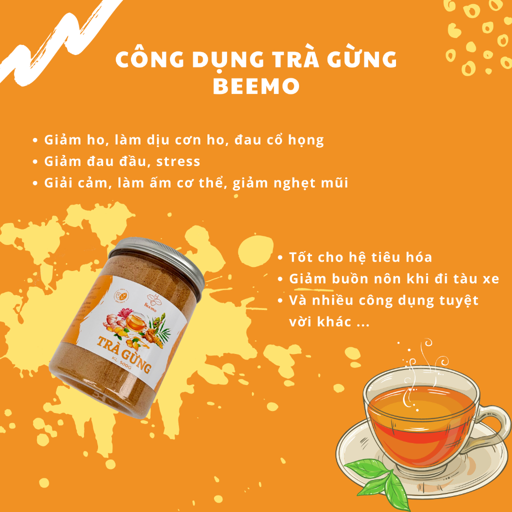 Ảnh Combo Mật ong hoa cà phê 1kg +Trà gừng 500g - Nguyên chất Beemo 3