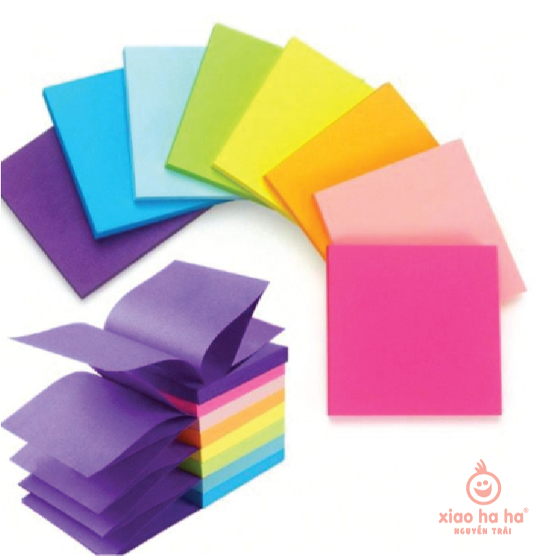 [ GIÁ SỈ ] 1 Bộ 8 tệp Giấy Note Màu Sáng, Giấy Nhớ Vuông Nhiều Màu Sắc ...