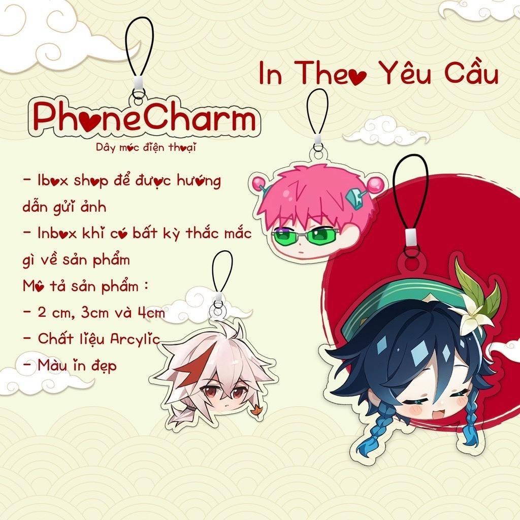 [ Siêu Rẻ ] Móc khoá cắt viền in theo ảnh in theo yêu cầu chất liệu acrylic viền trong suốt dễ thương làm quà tặng