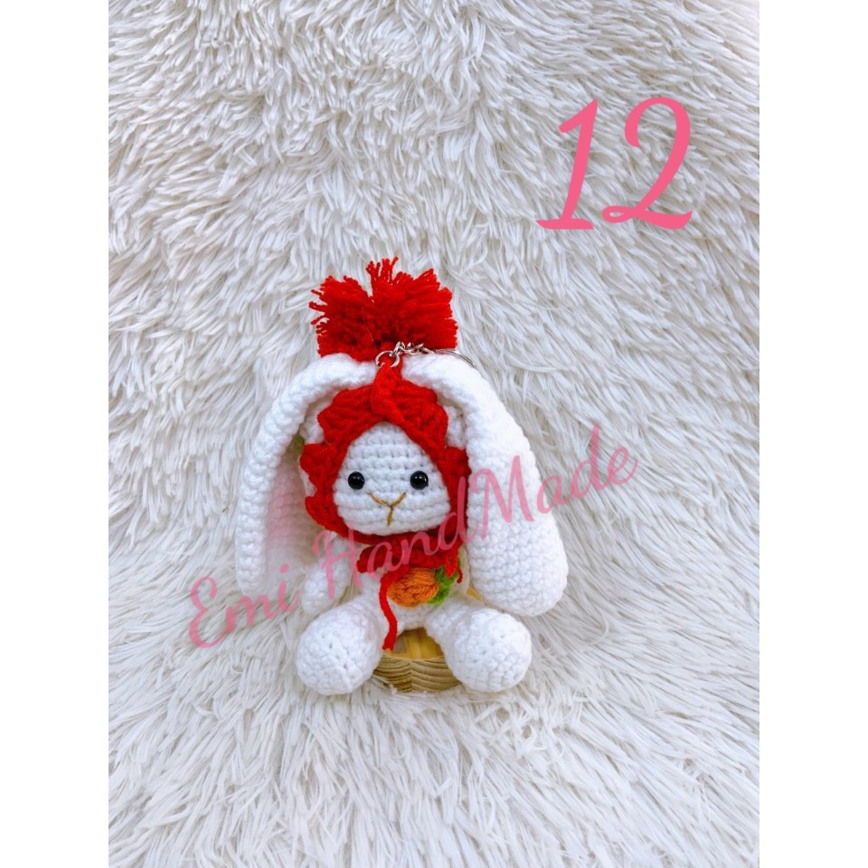 Móc Khoá thú bông len handmade siêu xinh size XXL85 - Móc Khoá Diy Móc Khóa