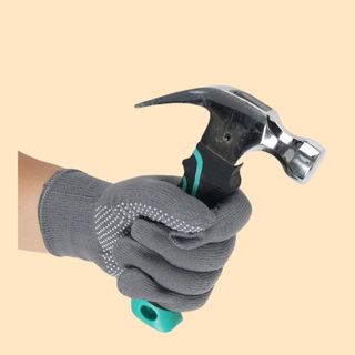 [GIÁ SỈ] SET 12 ĐÔI Găng tay lao động có hạt chống trơn trượt màu đen xám - Bao tay bảo hộ cho cả nam nữ làm vườn