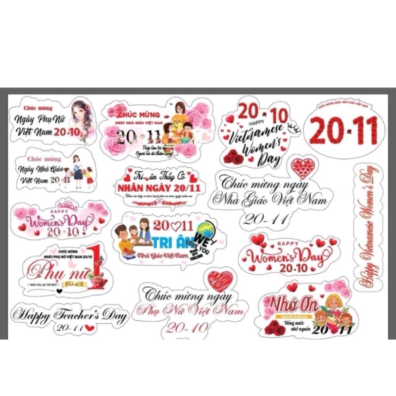 Combo 5 Tag Tốt Nghiệp , Banner chúc mừng ngày lễ 14/2, 8/3,20/10,20/11
