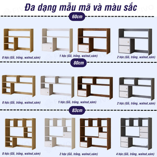 Kệ Sách Để Bàn Học FB21 FIVO Cao Cấp Màu Gỗ Và Walnut , Có Hộc Tủ Rộng Rãi, Dễ Dàng Lắp Ráp, Đa Dạng Mẫu Mã, Màu Sắc