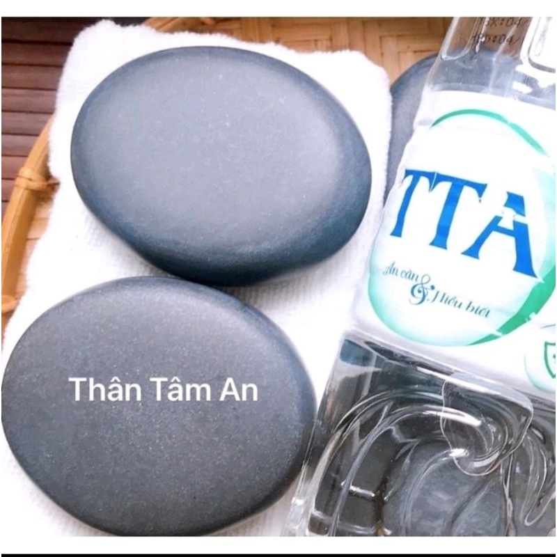Đá bazan 1 bộ (gồm 2 đá, 1 khăn, 1 găng) - Chườm gan thận