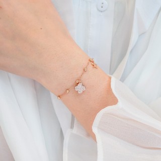 Vòng tay nữ LAMY Lucky Four Leaf Star Rose Gold Bracelet 2241