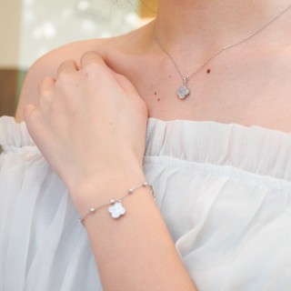 Vòng tay nữ LAMY Lucky Four Leaf Star Silver Bracelet 2241