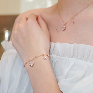 Vòng tay nữ LAMY Lucky Four Leaf Star Rose Gold Bracelet 2241